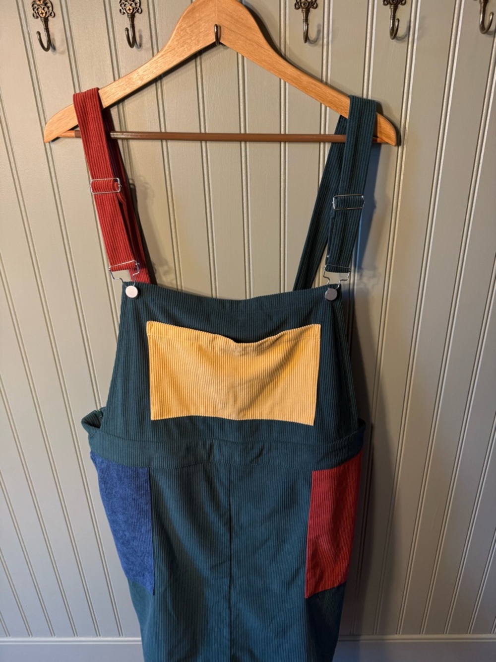 Cider Dark Green Corduroy Overalls